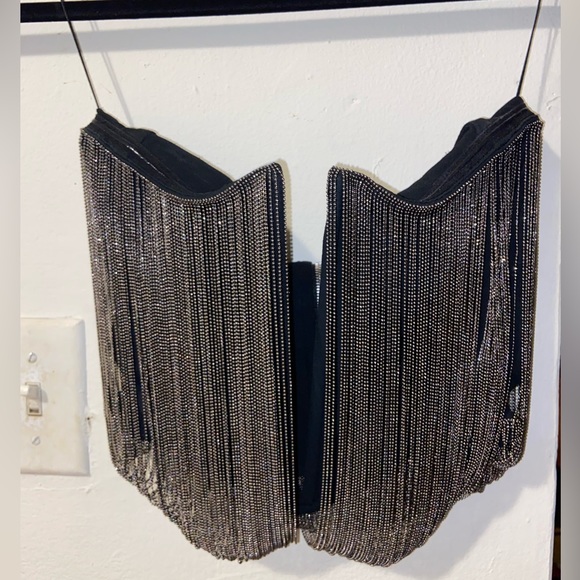Dion Lee Ball Chain V-Wire Bustier Top